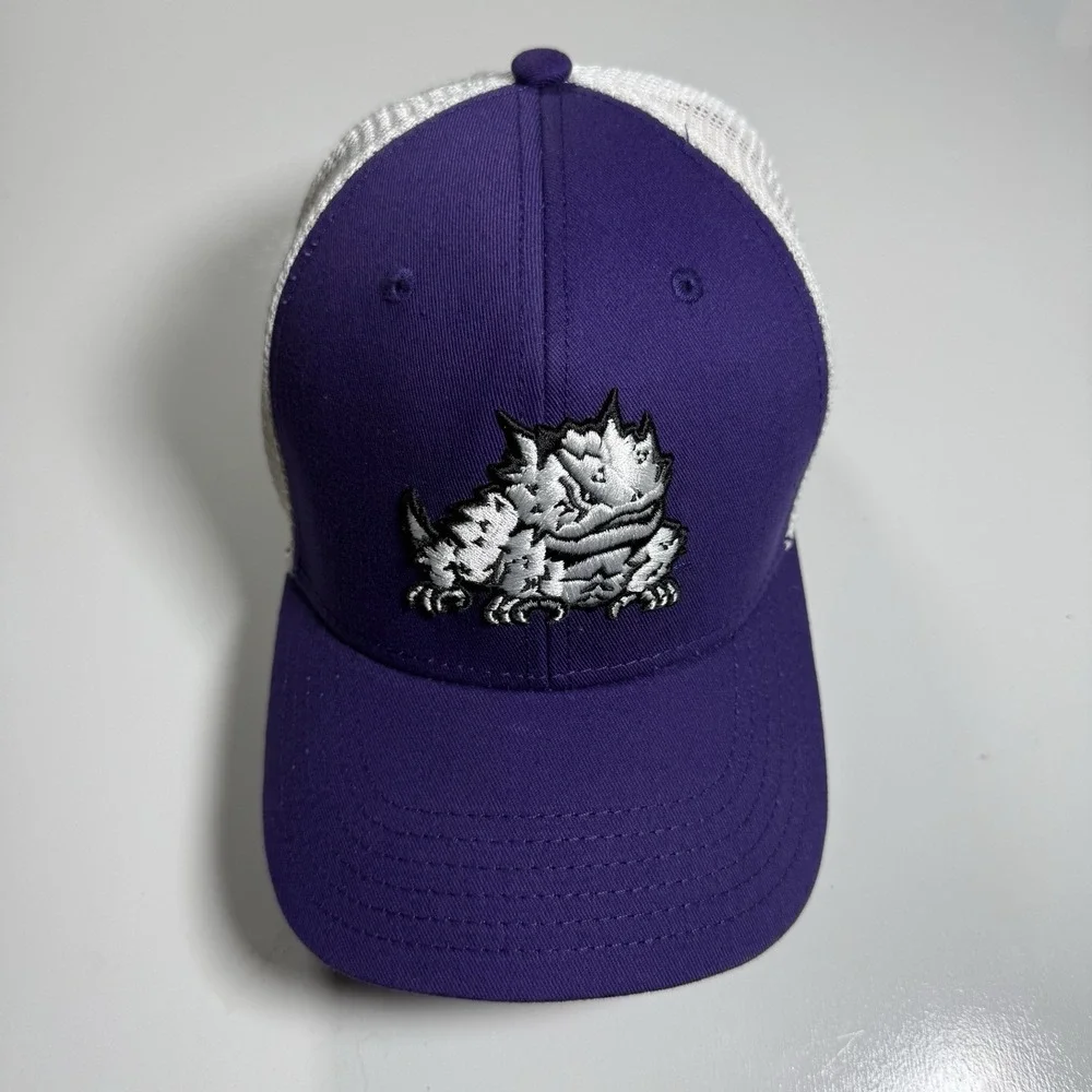Top of the World TCU Horned Frogs Purple White Mesh Trucker Hat Snapback Cap